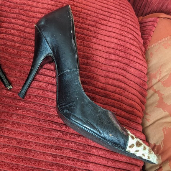 Underground Shoes Animal Print Winklepicker Court Pumps Imperfect Please Read - Picture 6 of 13
